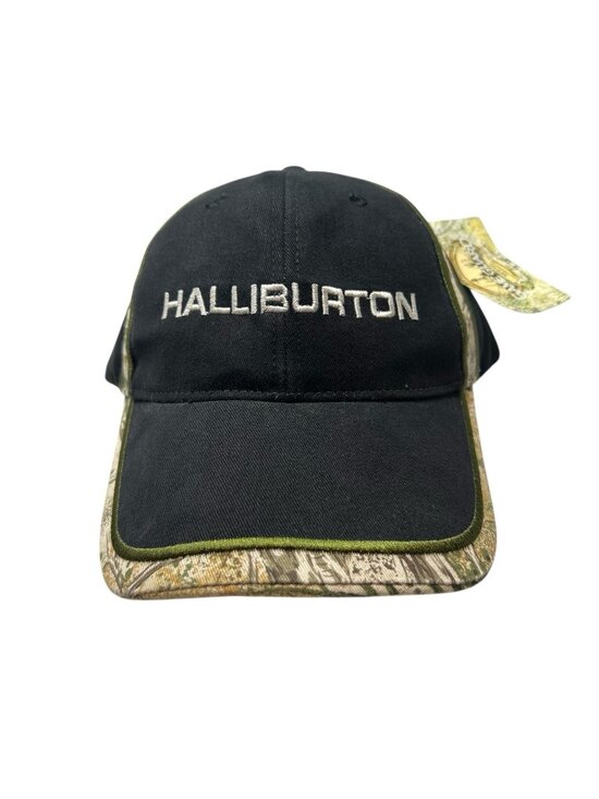 Halliburton Camo Hat Cap Strapback Dad Hunting Logo Game Guard NWT Deadstock